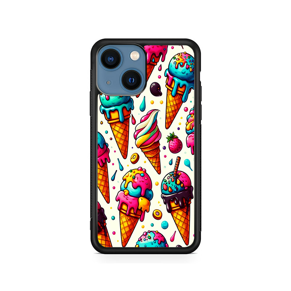 Ice Creams with Different Flavors iPhone 15 Plus Case