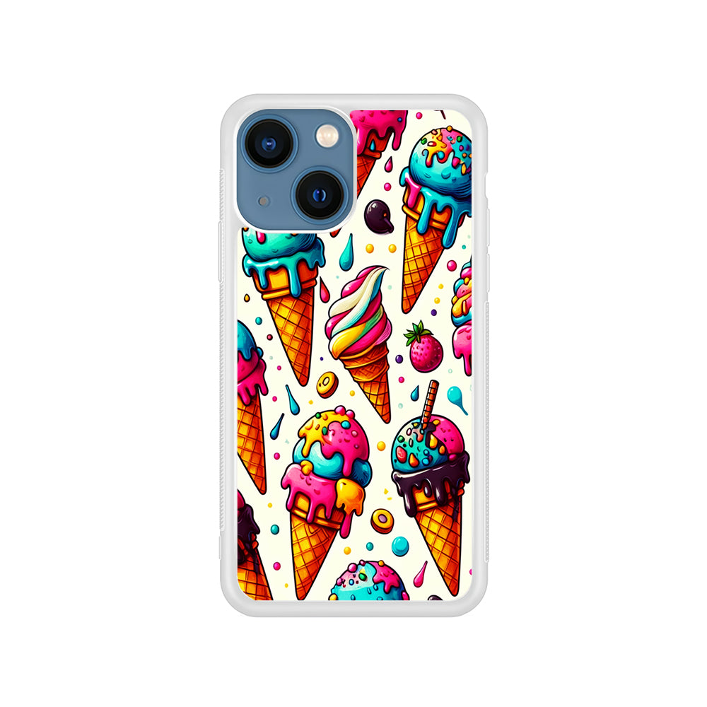 Ice Creams with Different Flavors iPhone 15 Plus Case