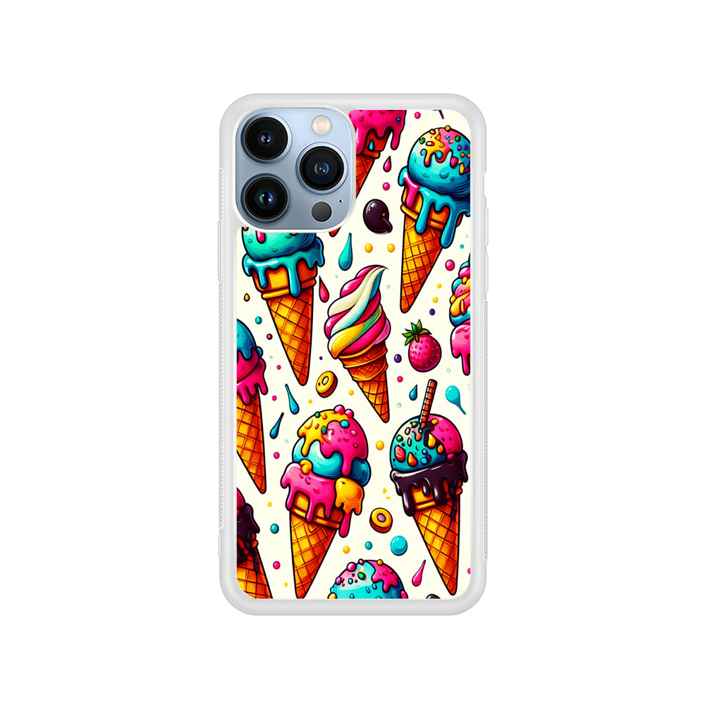 Ice Creams with Different Flavors iPhone 15 Pro Case