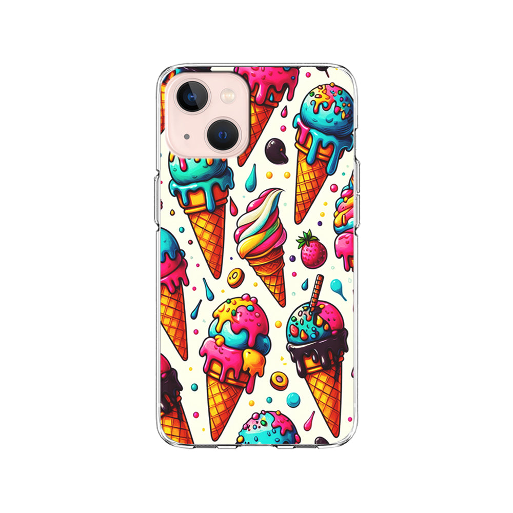 Ice Creams with Different Flavors iPhone 15 Plus Case