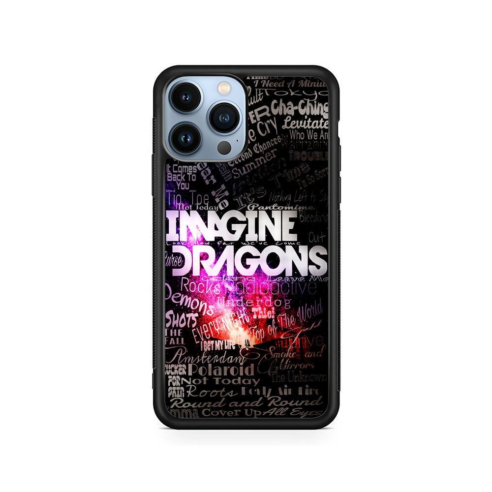 Imagine Dragons Lettering Art iPhone 15 Pro Case