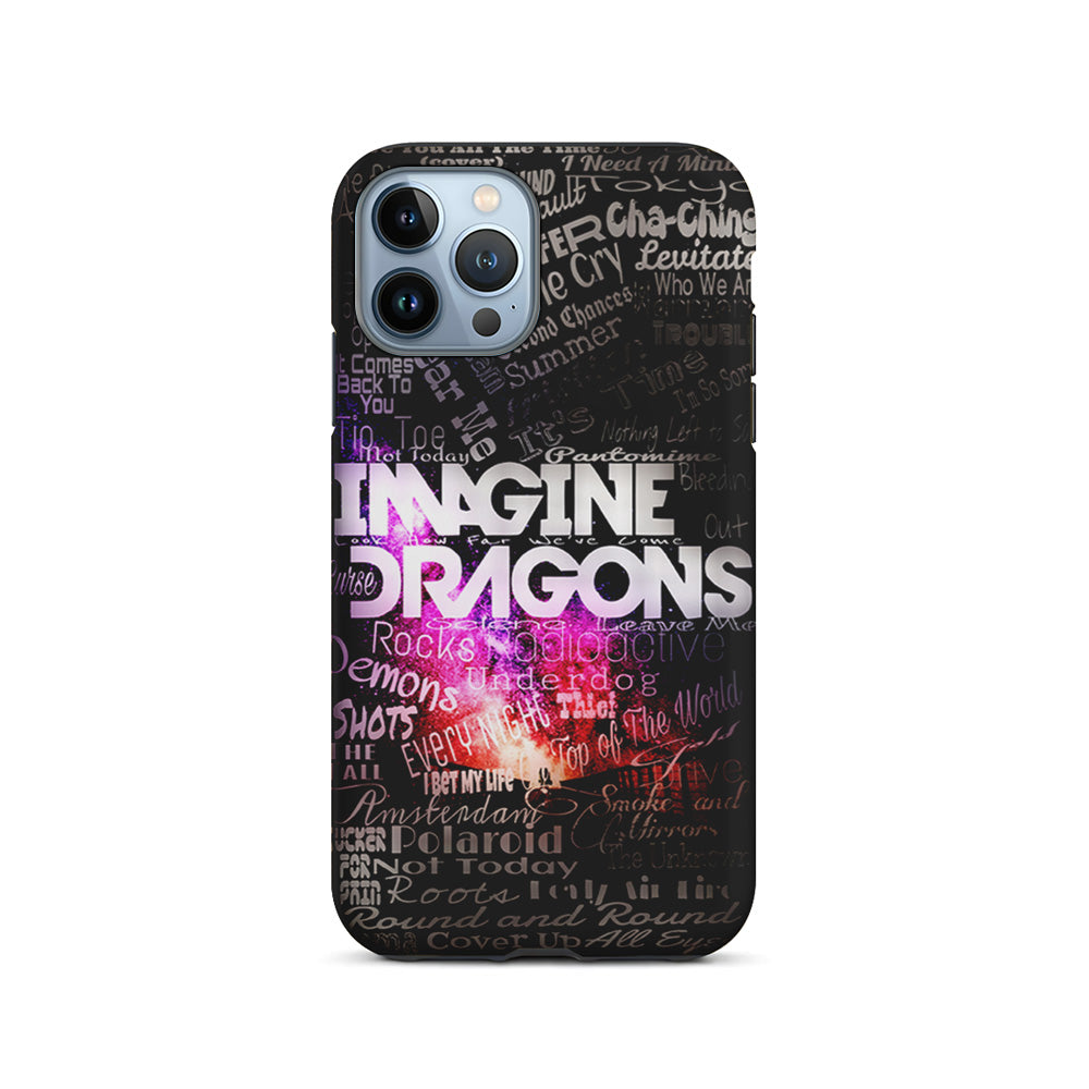 Imagine Dragons Lettering Art iPhone 15 Pro Case