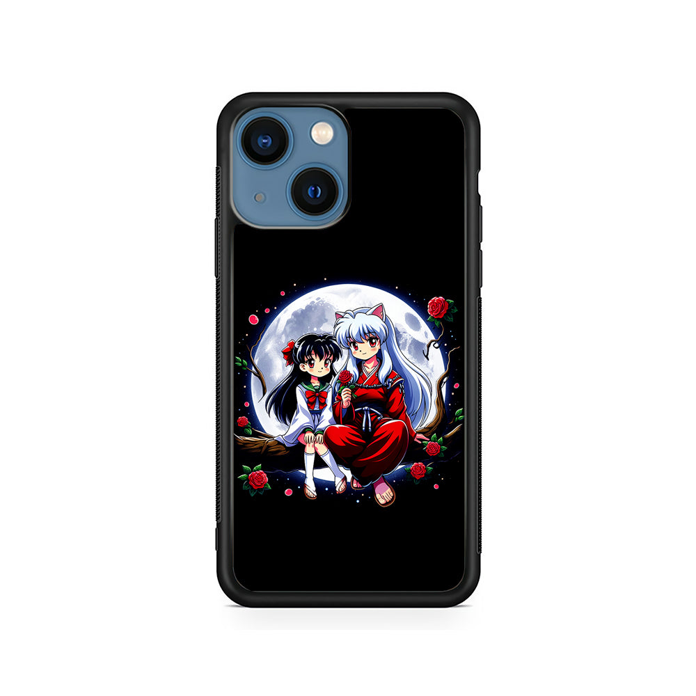 Inuyasha and Kagome Full Moon iPhone 15 Plus Case