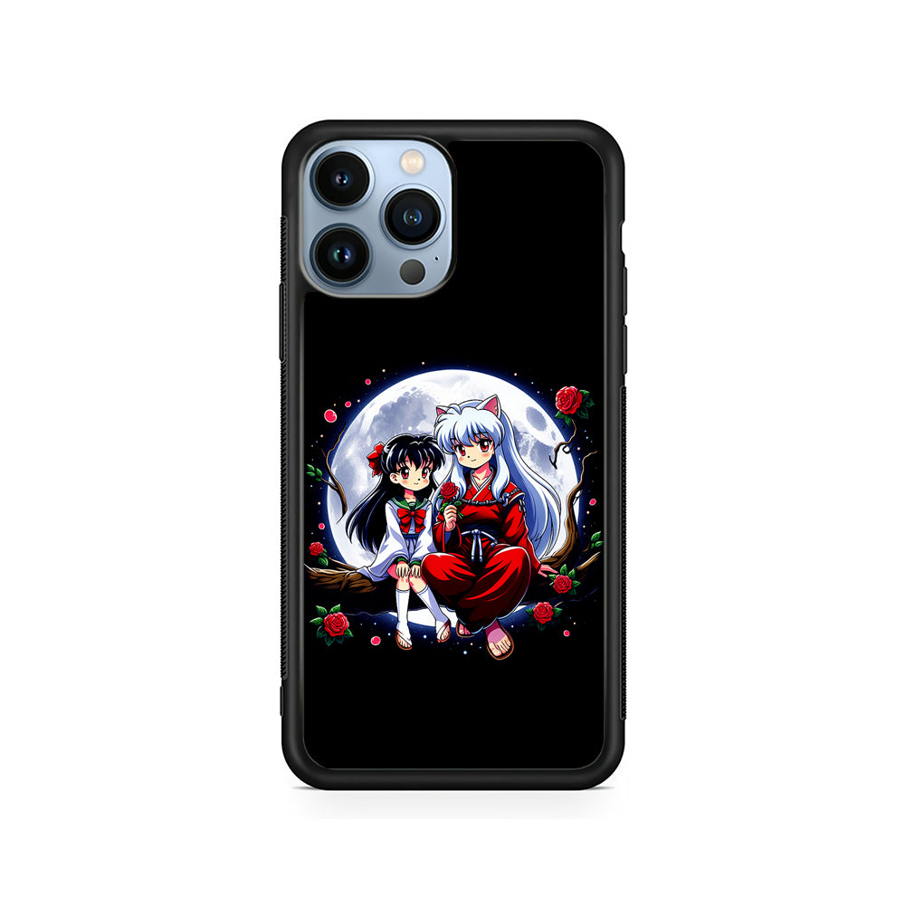 Inuyasha and Kagome Full Moon iPhone 15 Pro Case