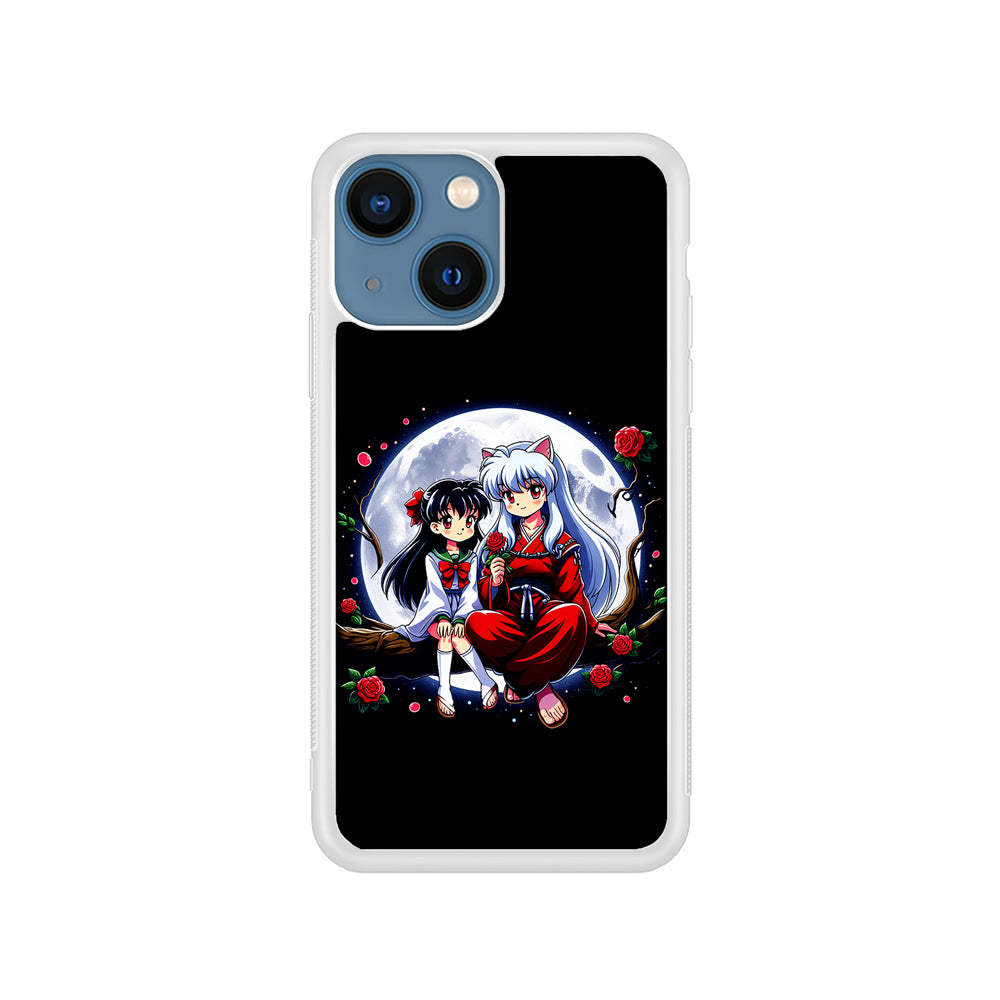 Inuyasha and Kagome Full Moon iPhone 15 Plus Case