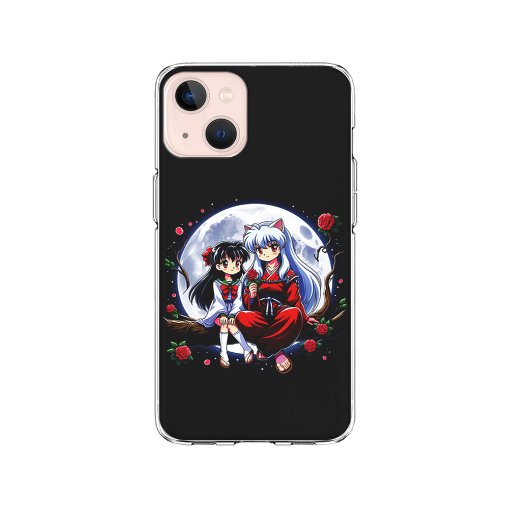 Inuyasha and Kagome Full Moon iPhone 15 Plus Case