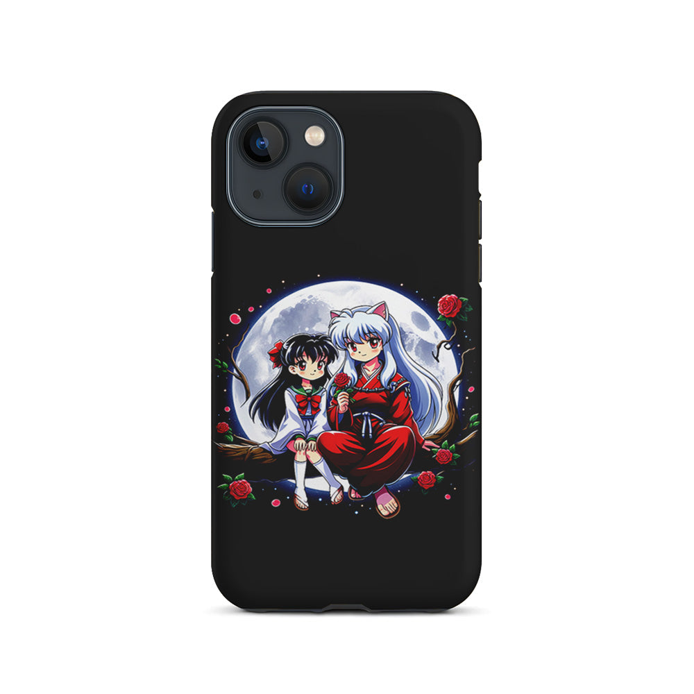 Inuyasha and Kagome Full Moon iPhone 15 Plus Case