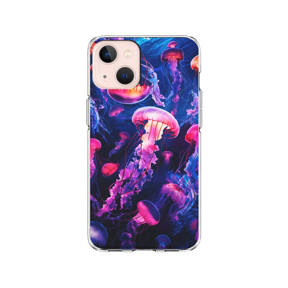 Jellyfish Drifting in The Ocean iPhone 15 Plus Case