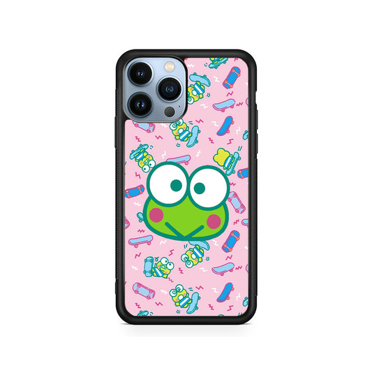 Keroppi Skate Pattern iPhone 15 Pro Case