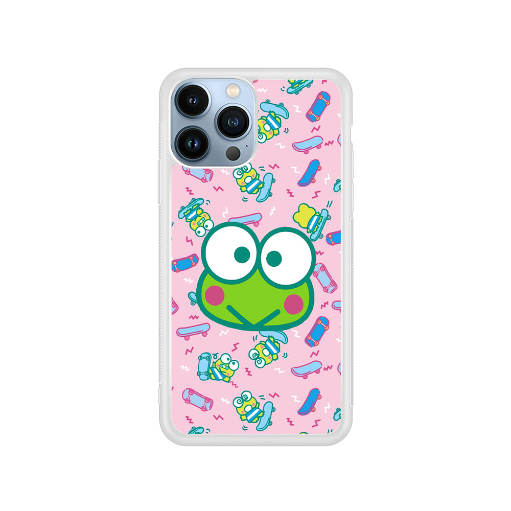 Keroppi Skate Pattern iPhone 15 Pro Case