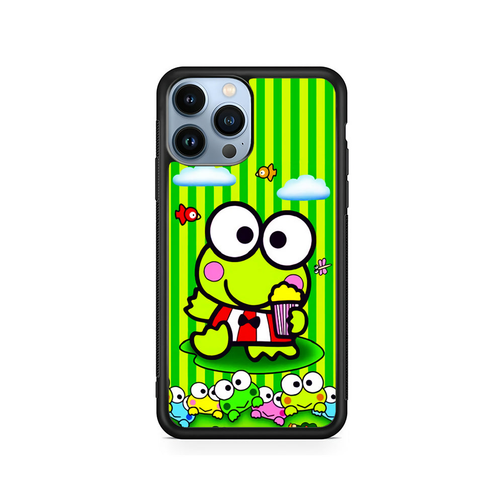 Keroppi Stripe Green iPhone 15 Pro Case