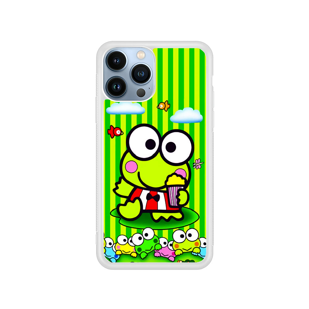 Keroppi Stripe Green iPhone 15 Pro Case