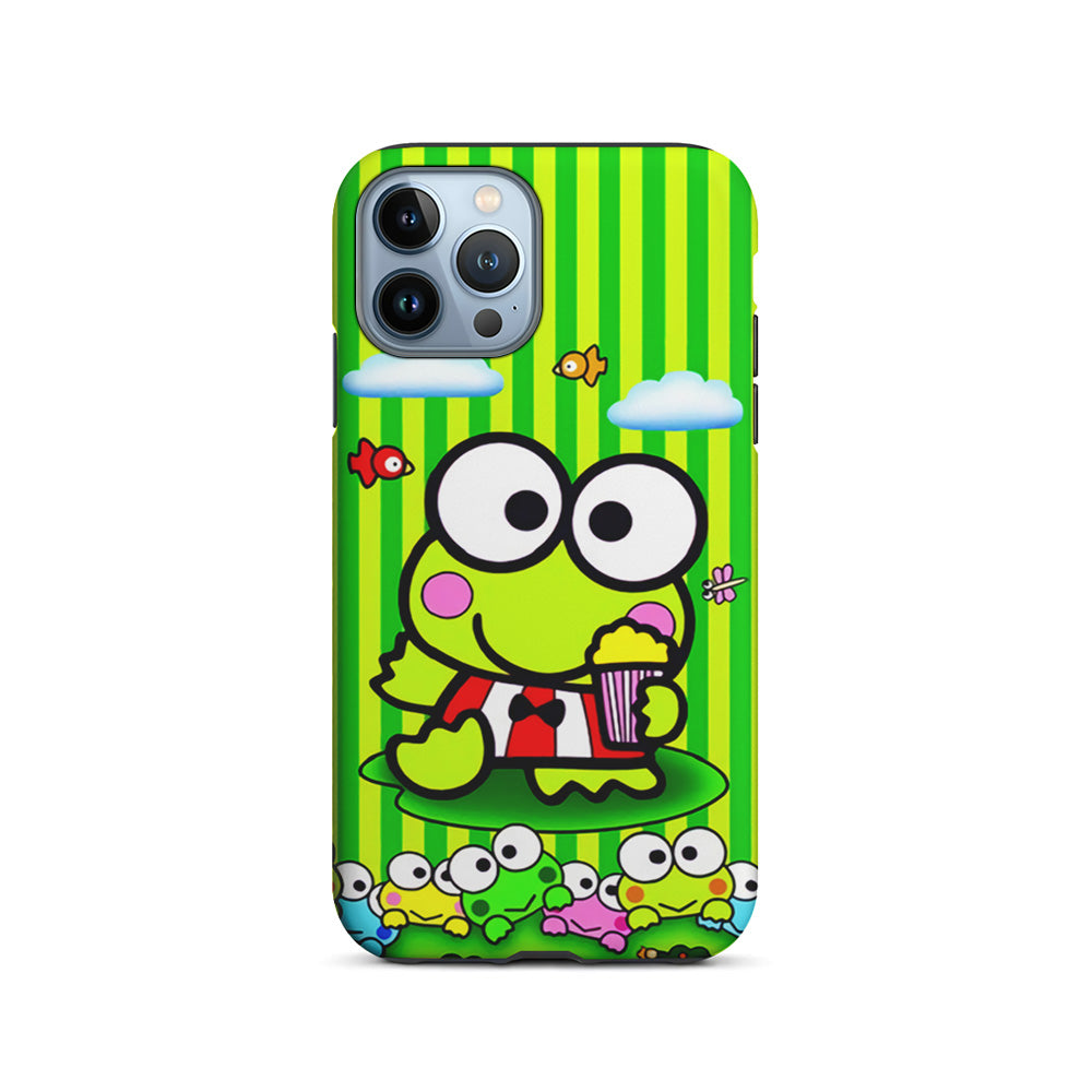 Keroppi Stripe Green iPhone 15 Pro Case