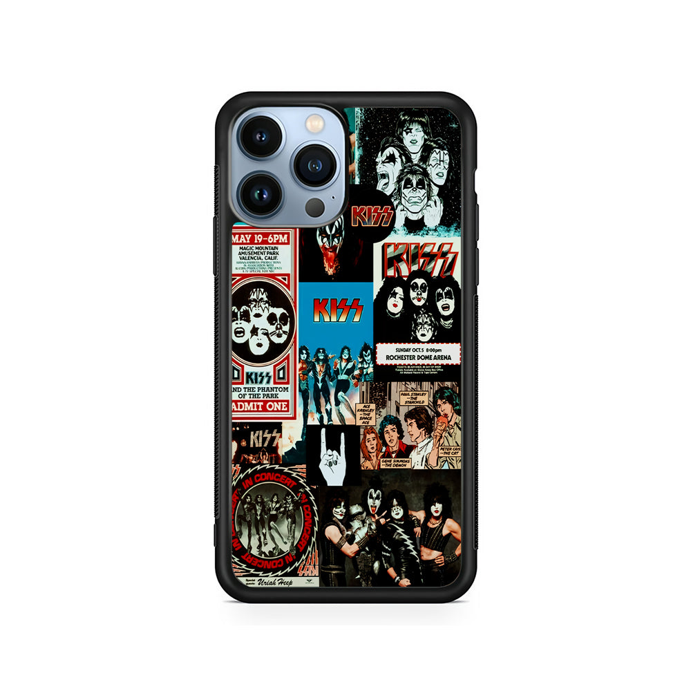 Kiss Band Collage Poster iPhone 15 Pro Case