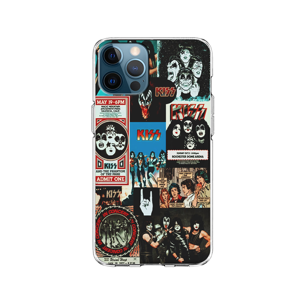 Kiss Band Collage Poster iPhone 15 Pro Case