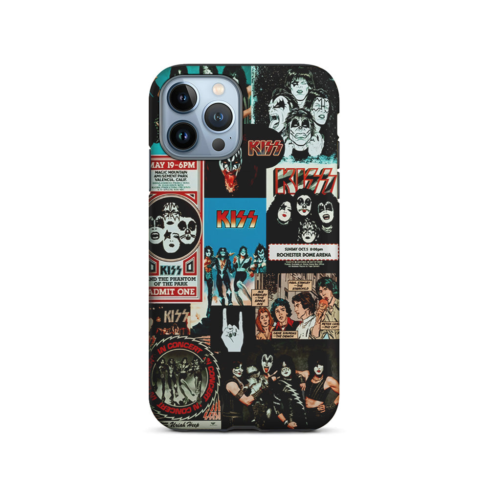 Kiss Band Collage Poster iPhone 15 Pro Case