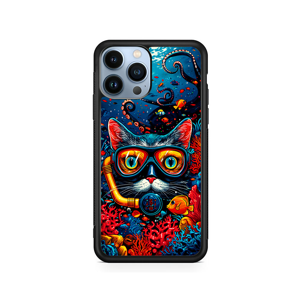 Kitty Cat Under The Sea iPhone 15 Pro Case