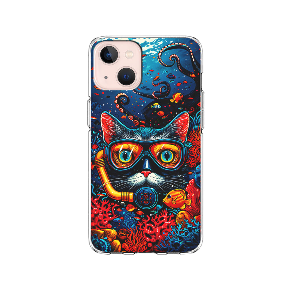 Kitty Cat Under The Sea iPhone 15 Plus Case