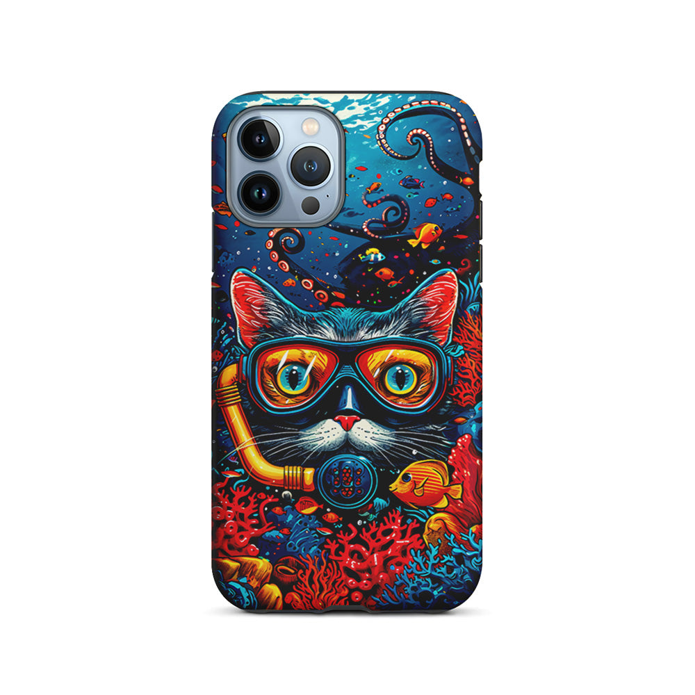 Kitty Cat Under The Sea iPhone 15 Pro Case