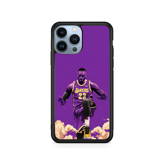 Lebron James Purple Background iPhone 15 Pro Case