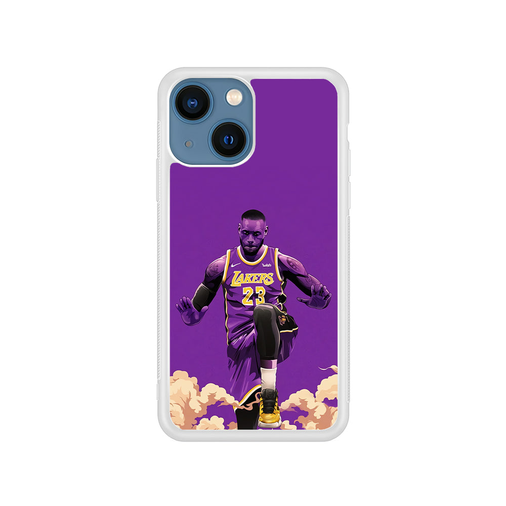 Lebron James Purple Background iPhone 15 Plus Case