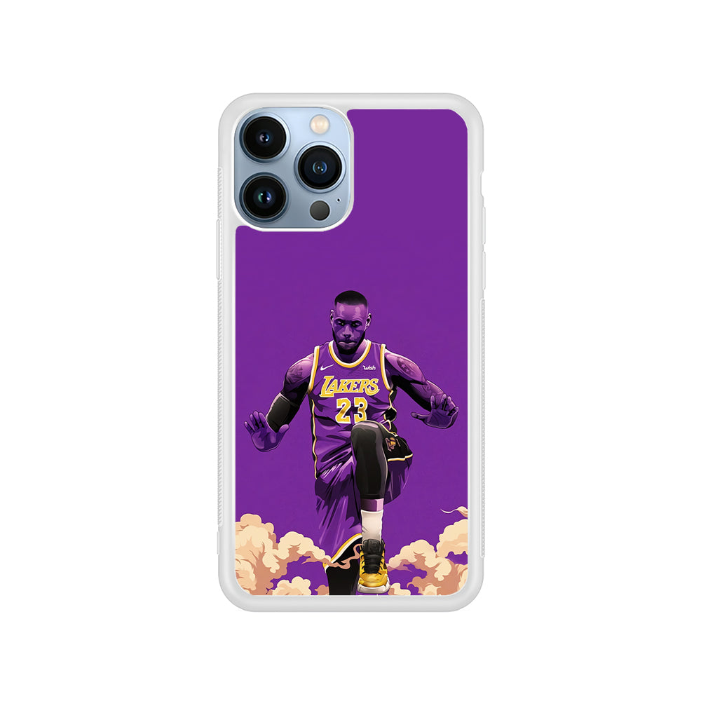 Lebron James Purple Background iPhone 15 Pro Case