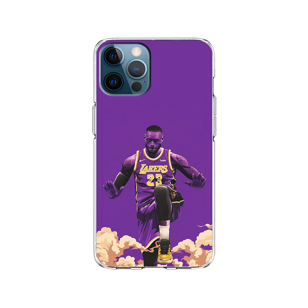 Lebron James Purple Background iPhone 15 Pro Case