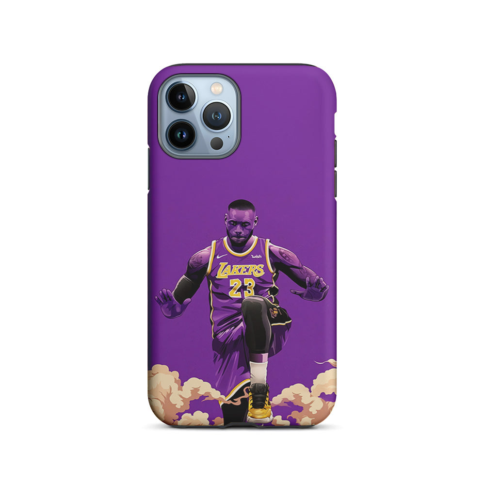 Lebron James Purple Background iPhone 15 Pro Case