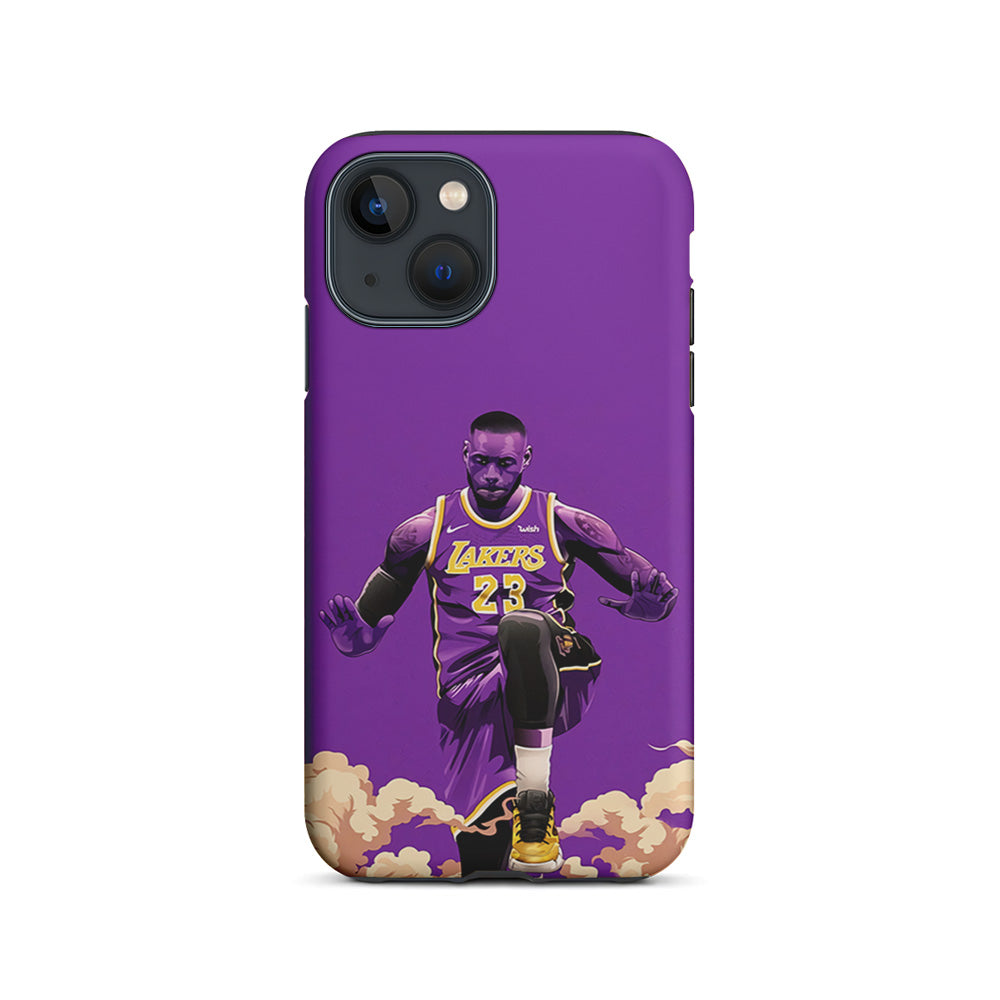 Lebron James Purple Background iPhone 15 Plus Case