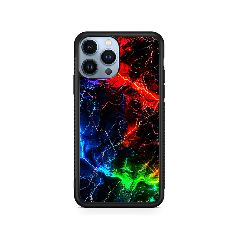 Lightning Strike at Night iPhone 15 Pro Case