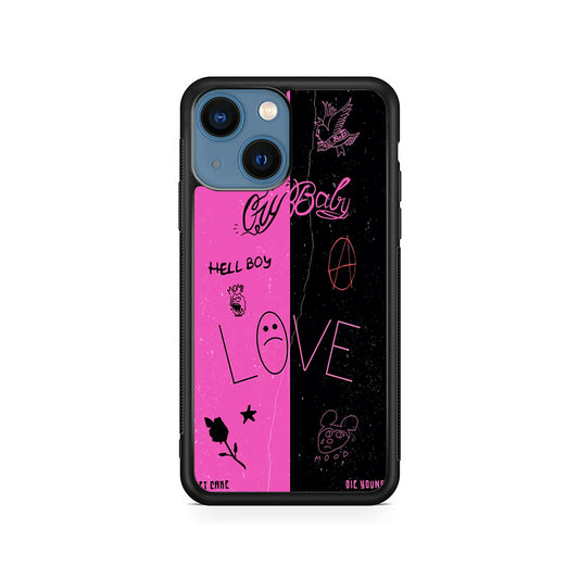 Lil Peep Pink and Black iPhone 14 Case