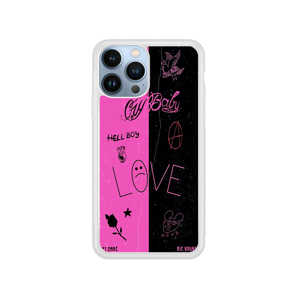 Lil Peep Pink and Black iPhone 15 Pro Case