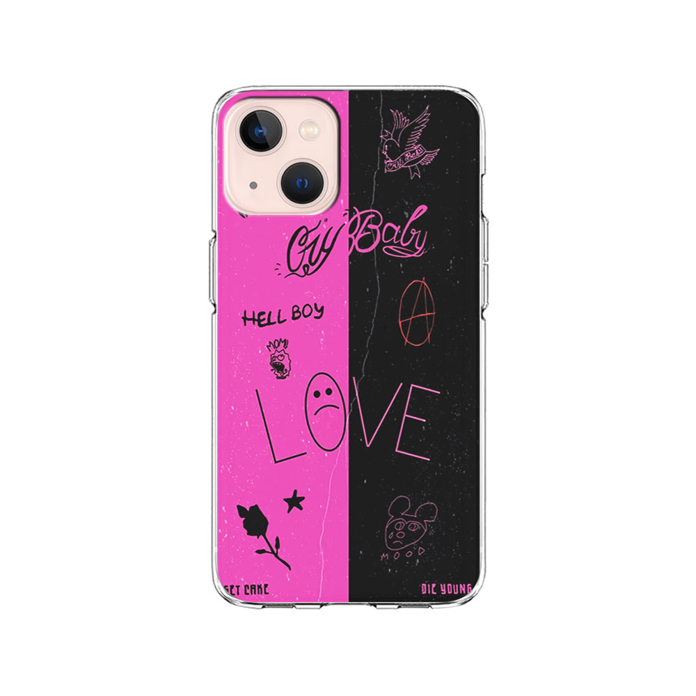 Lil Peep Pink and Black iPhone 15 Plus Case