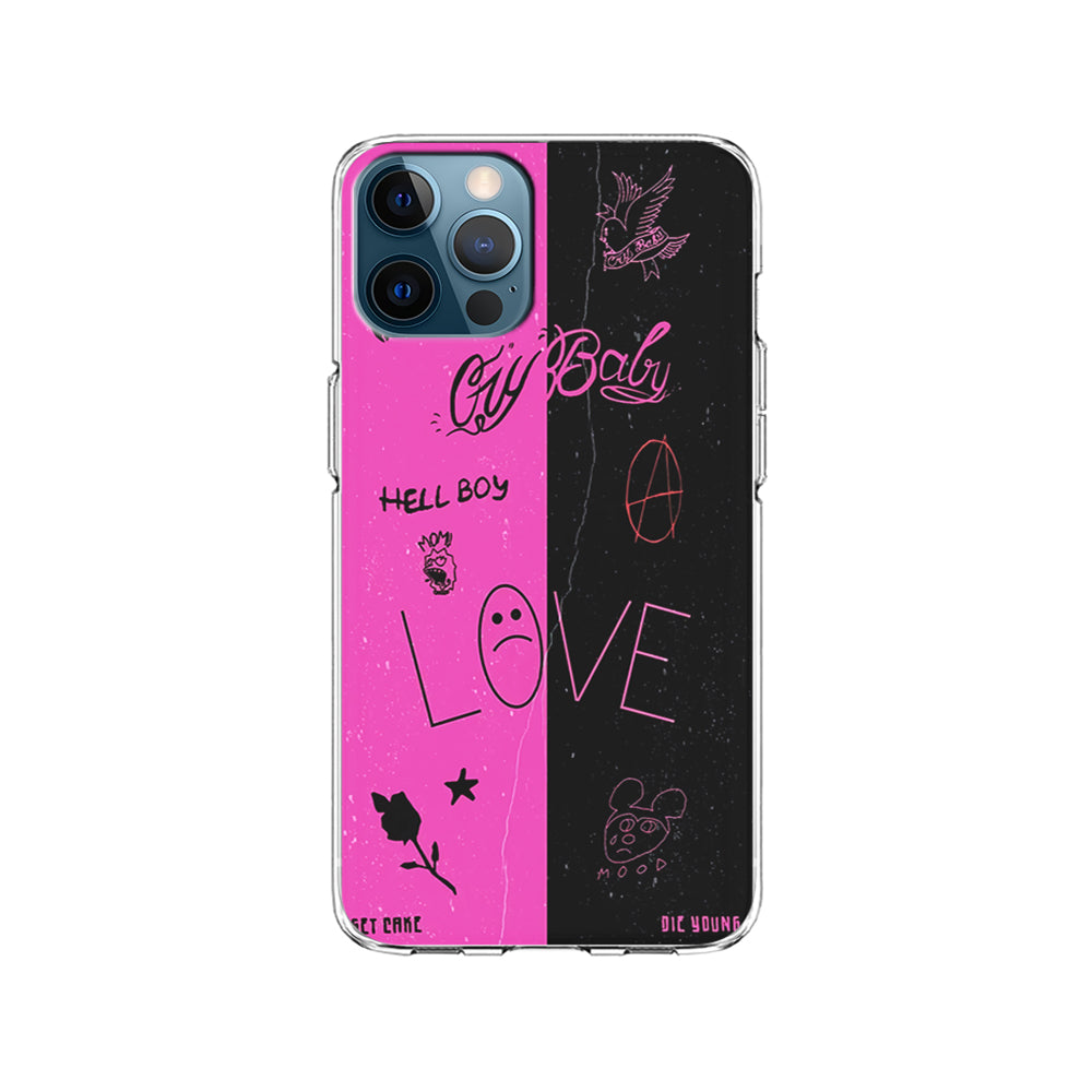 Lil Peep Pink and Black iPhone 15 Pro Case