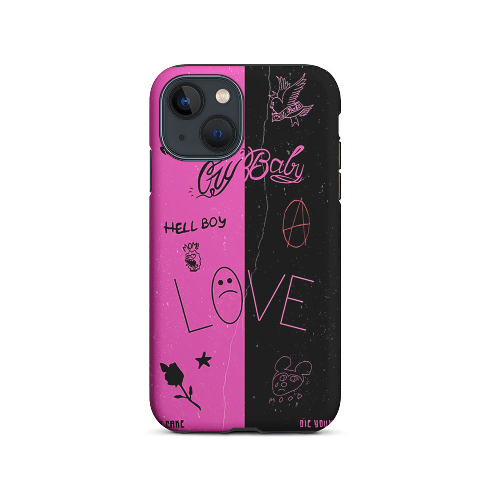 Lil Peep Pink and Black iPhone 15 Plus Case