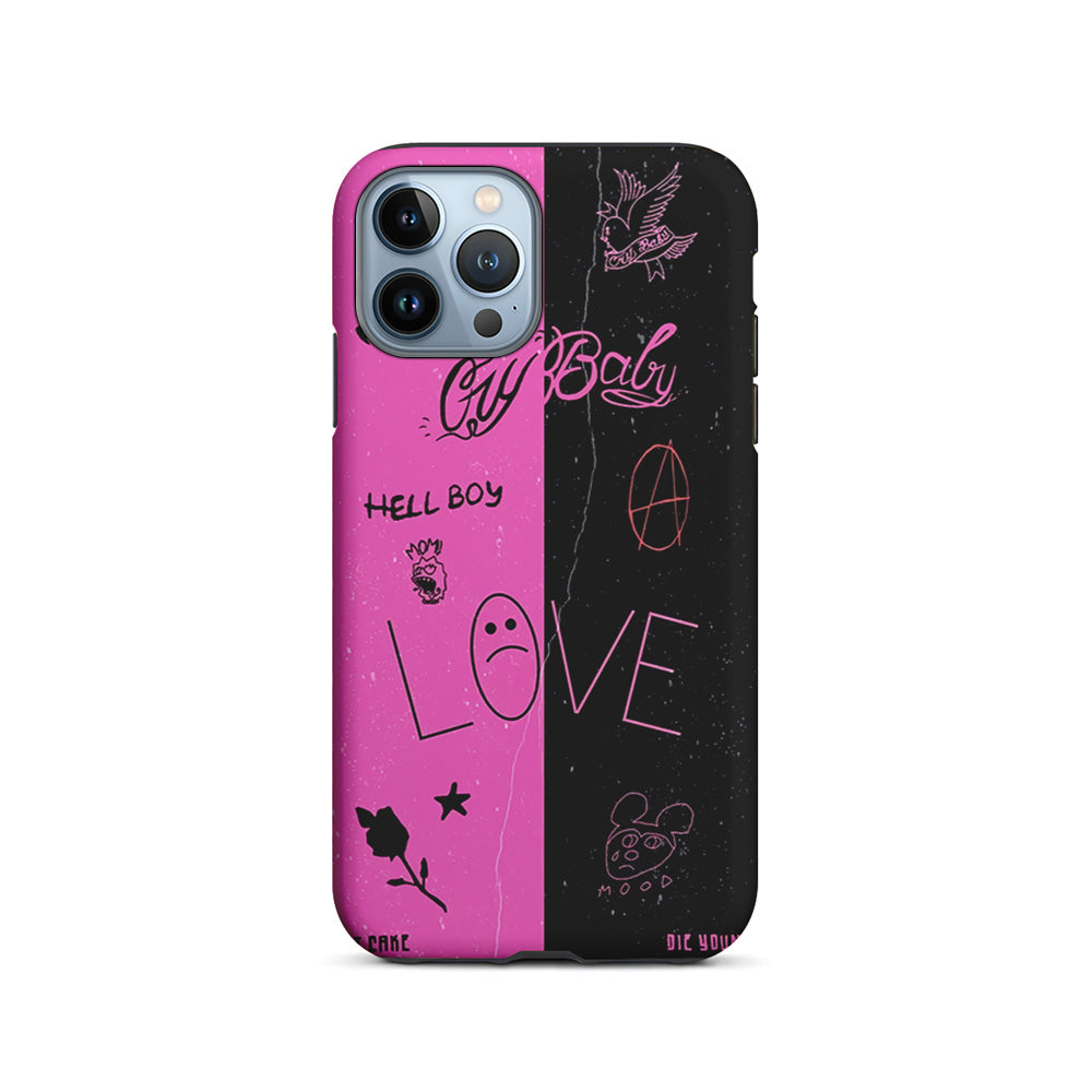 Lil Peep Pink and Black iPhone 15 Pro Case