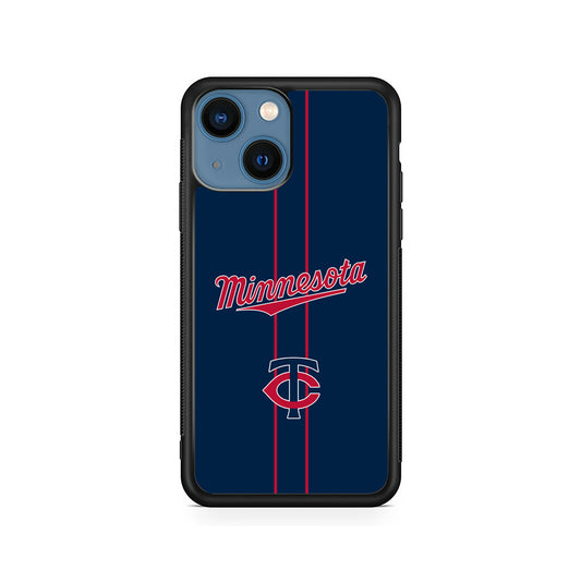 MLB Minnesota Twins Red Line iPhone 15 Plus Case