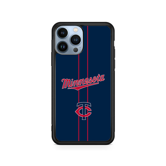 MLB Minnesota Twins Red Line iPhone 15 Pro Case