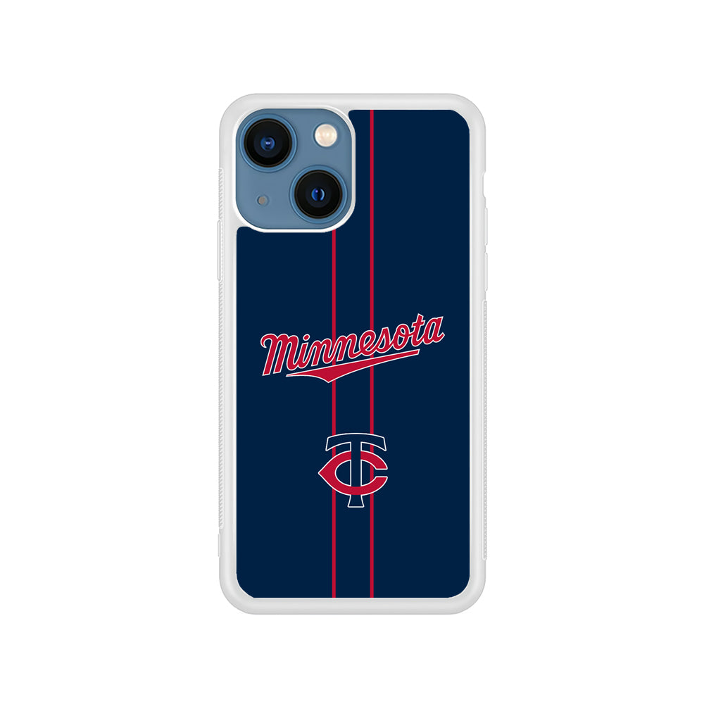 MLB Minnesota Twins Red Line iPhone 15 Plus Case