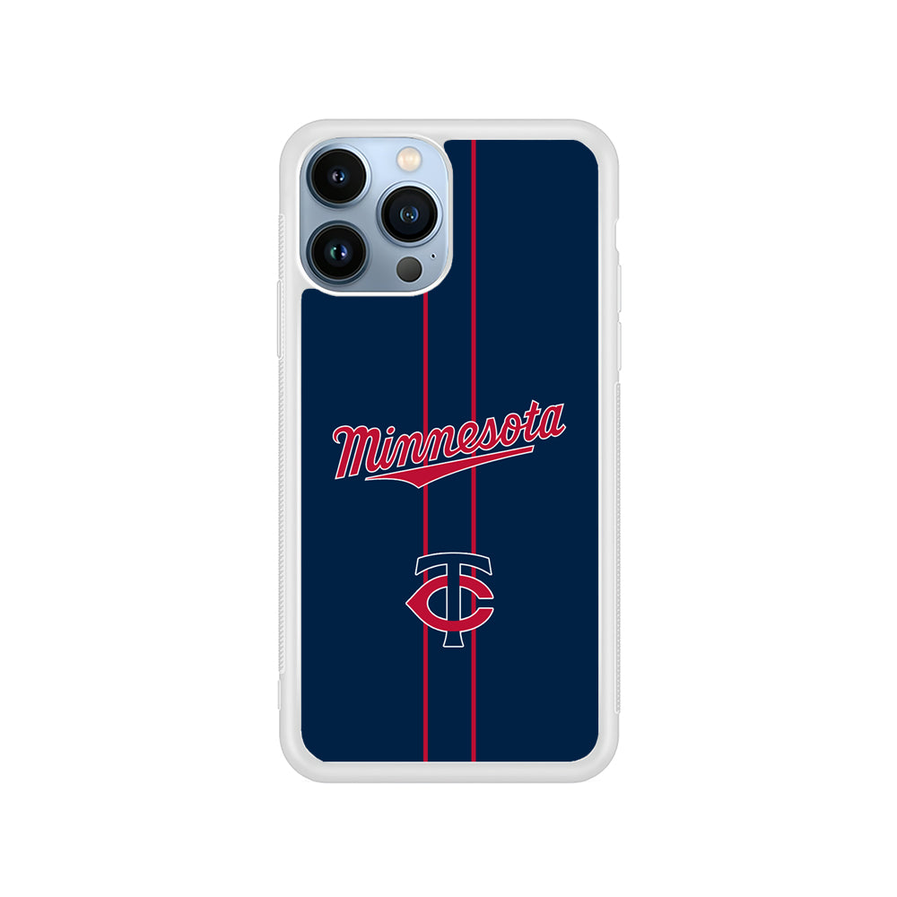 MLB Minnesota Twins Red Line iPhone 15 Pro Case