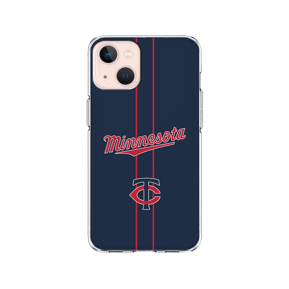 MLB Minnesota Twins Red Line iPhone 15 Plus Case