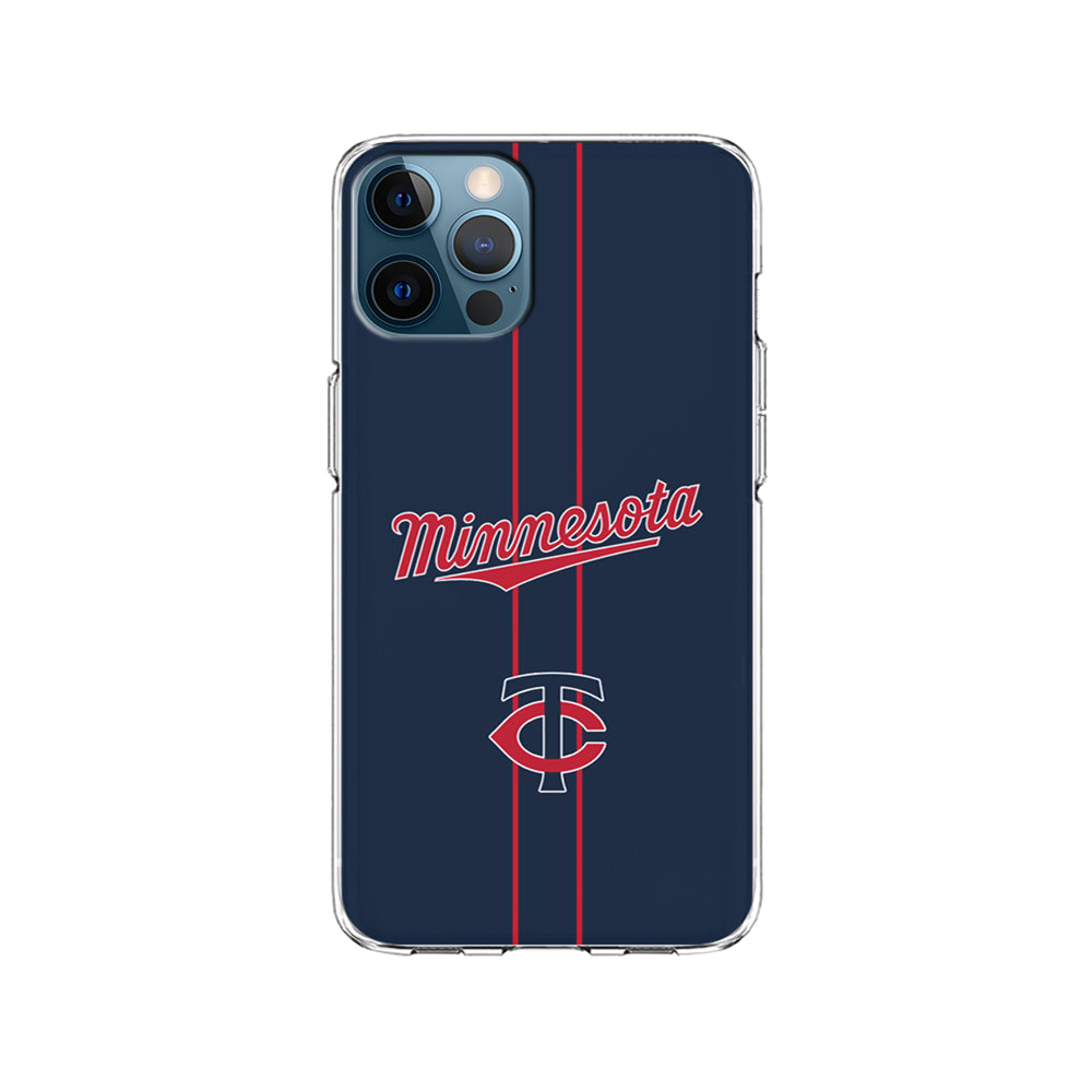 MLB Minnesota Twins Red Line iPhone 15 Pro Case