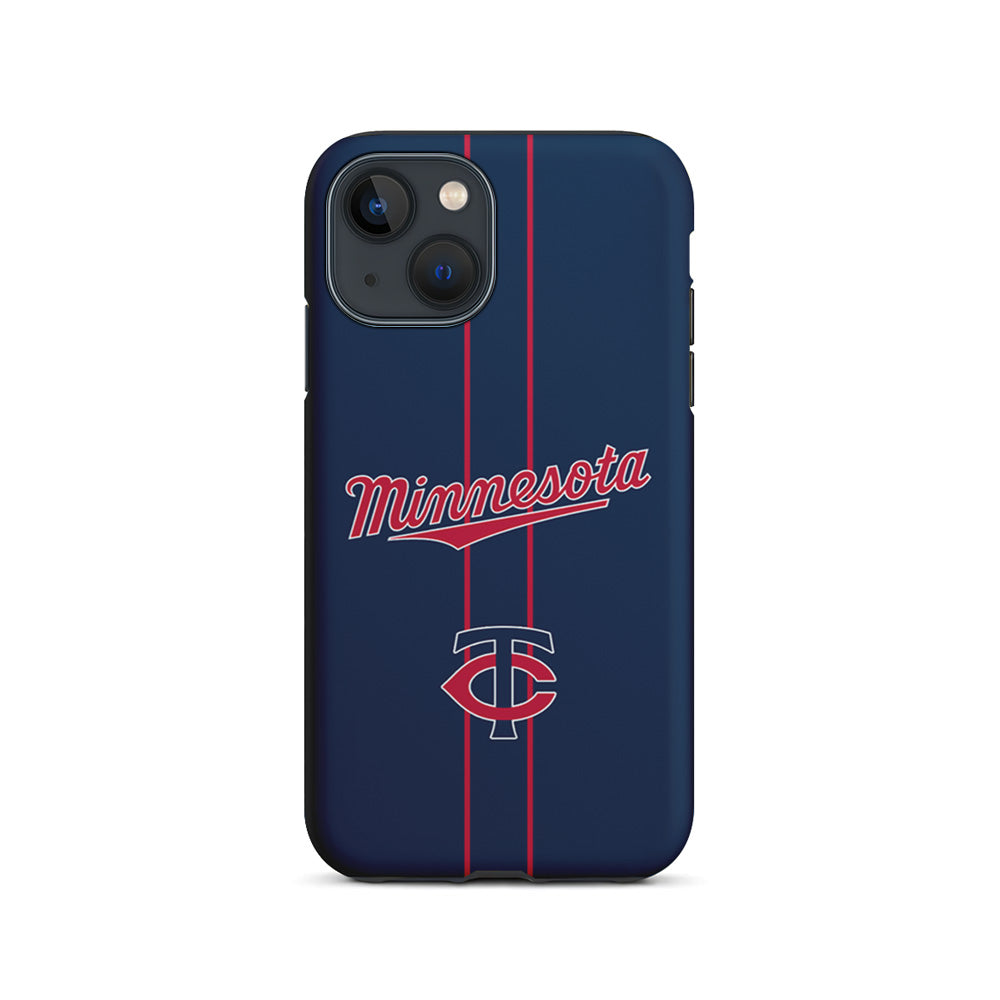 MLB Minnesota Twins Red Line iPhone 15 Plus Case