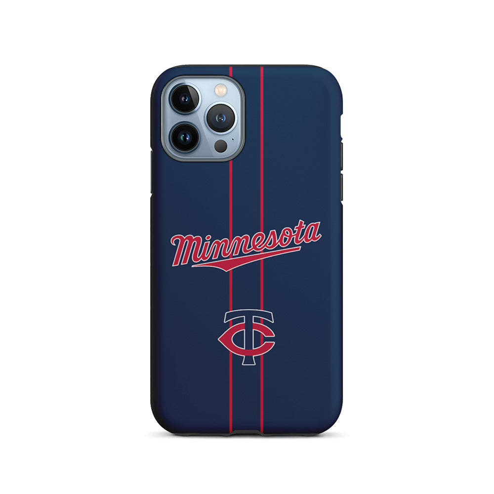 MLB Minnesota Twins Red Line iPhone 15 Pro Case