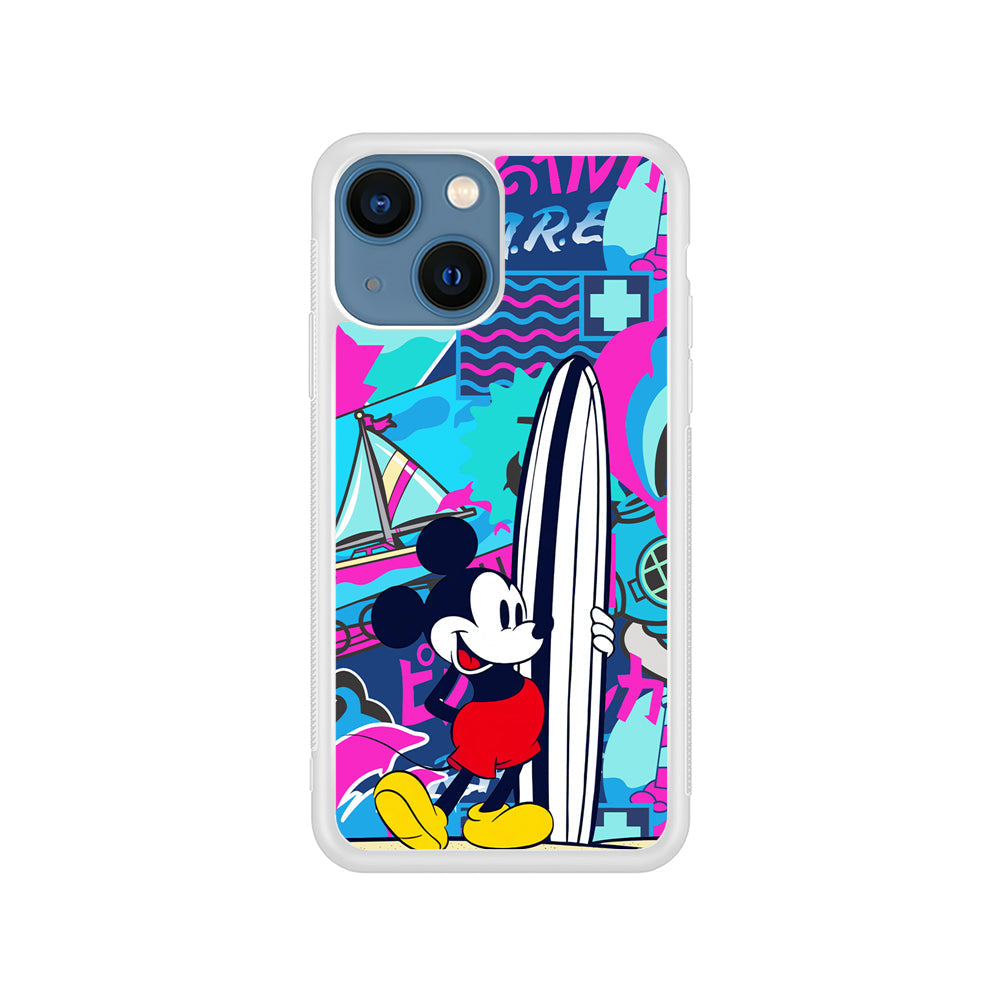 Mickey Mouse Surf Board iPhone 15 Plus Case