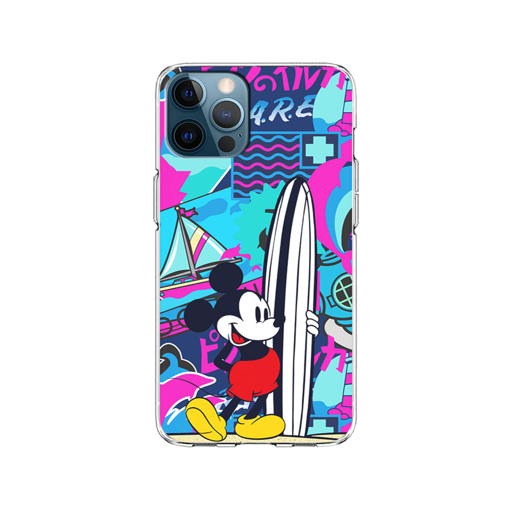 Mickey Mouse Surf Board iPhone 15 Pro Case