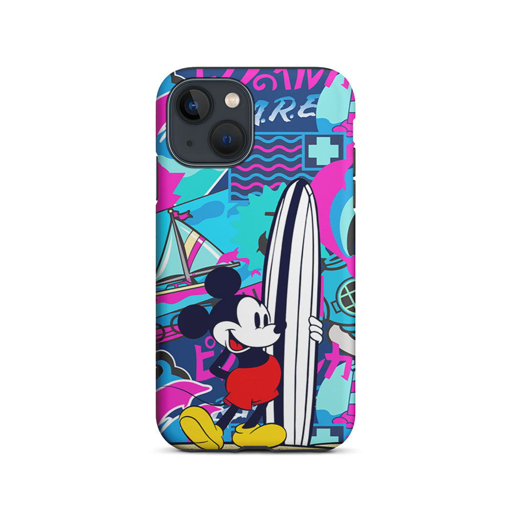 Mickey Mouse Surf Board iPhone 15 Plus Case