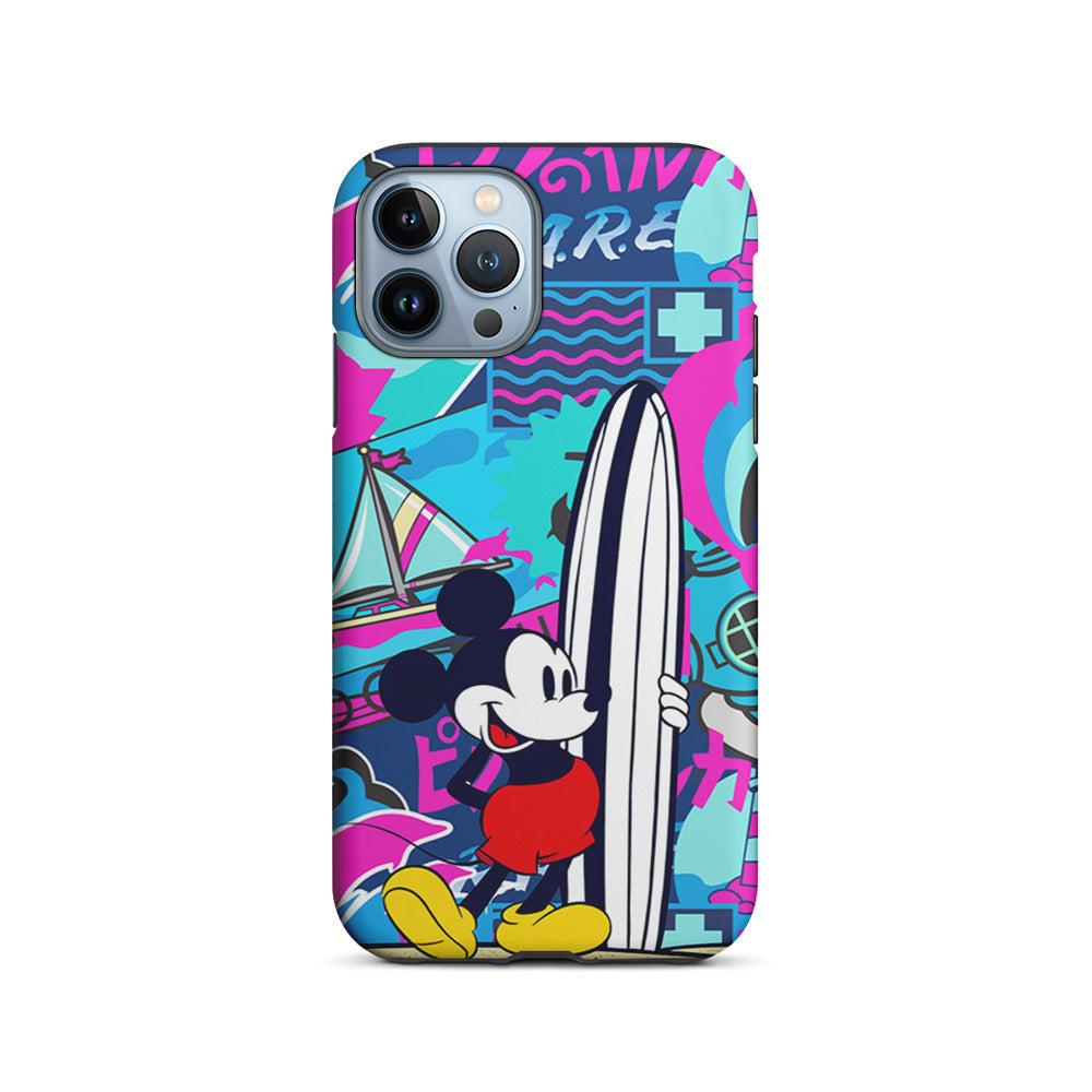 Mickey Mouse Surf Board iPhone 15 Pro Case