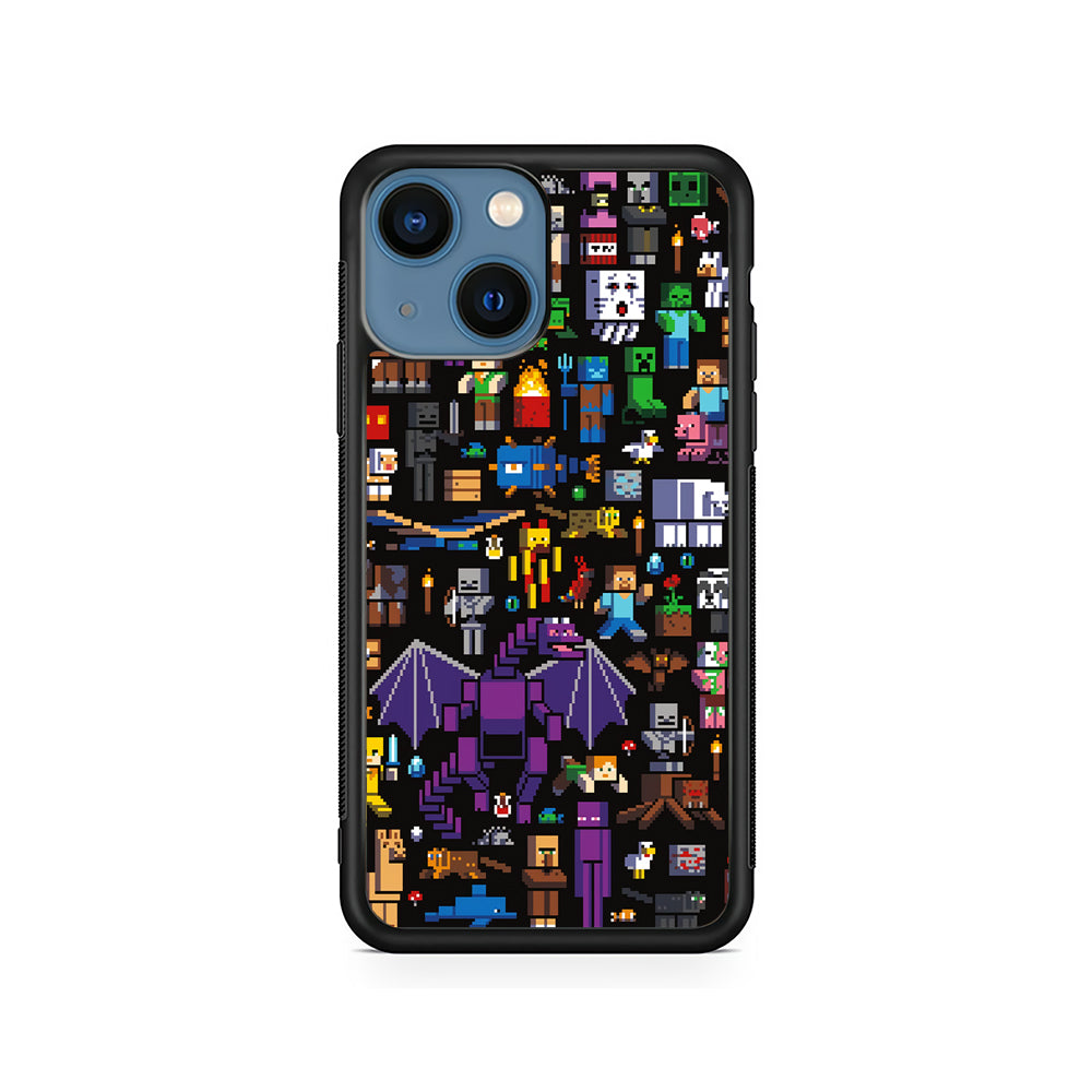 Minicraft All Characters iPhone 15 Plus Case