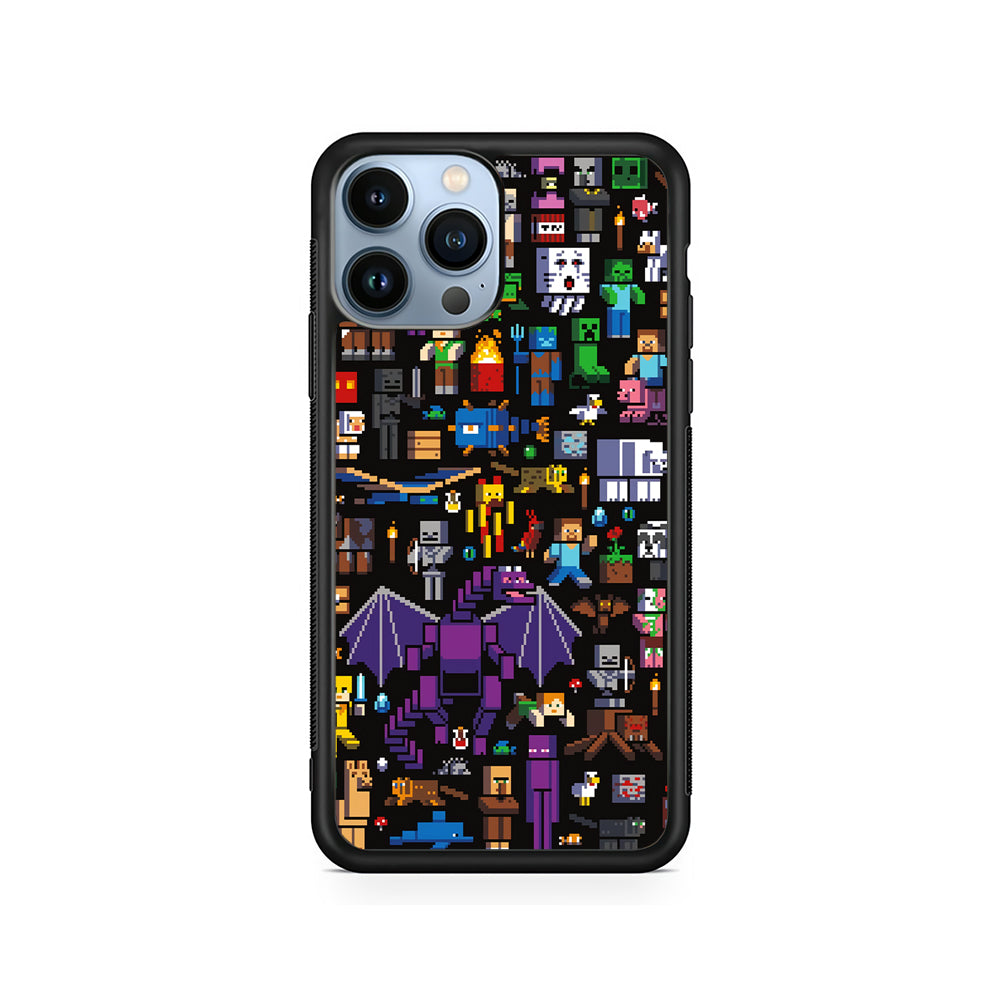 Minicraft All Characters iPhone 15 Pro Case